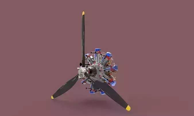 Bristol Mercury Free 3D model