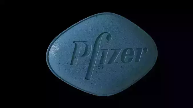 Viagra Pill High Poly 3D model