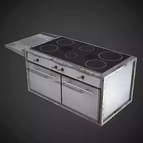 Electric Stove Low Poly Mobile Ready