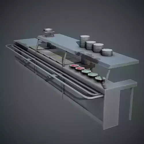 Food Table Low Poly Mobile Ready