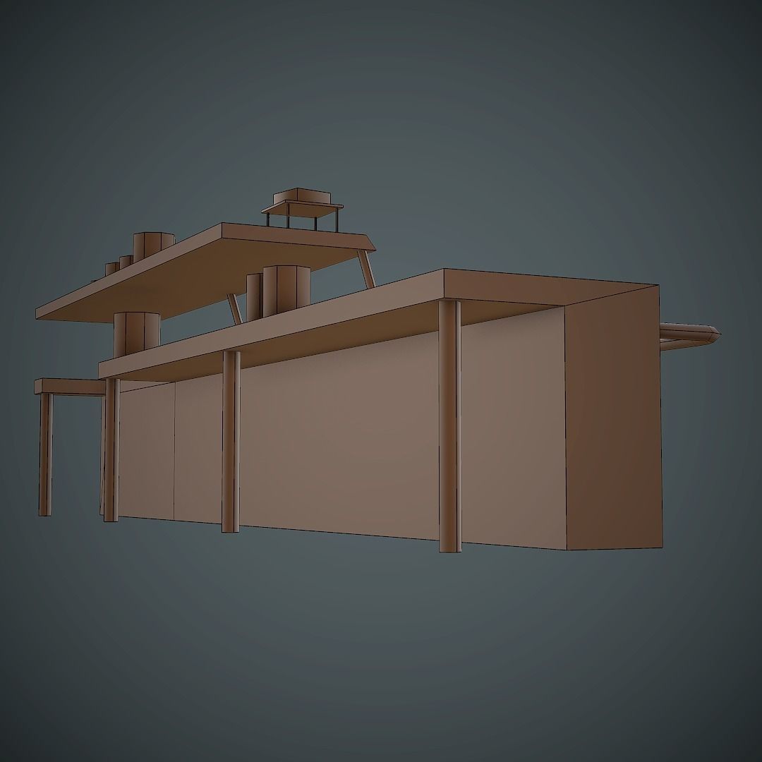 Food Table Low Poly Mobile Ready Low-poly 3D model_14