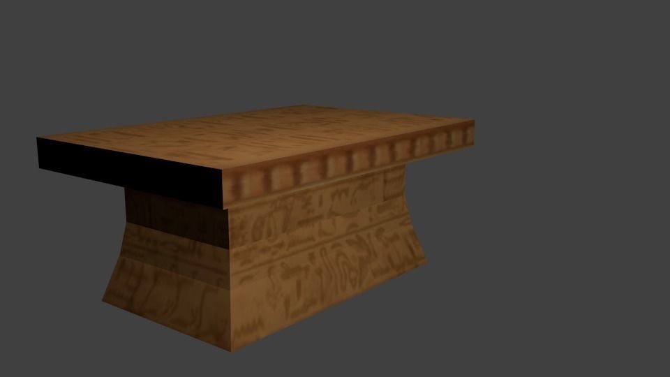 Egyptian Altar Low-poly 3D model_1