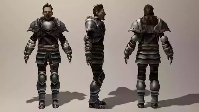 OldKnight lord of rings armor Low-poly 3D model