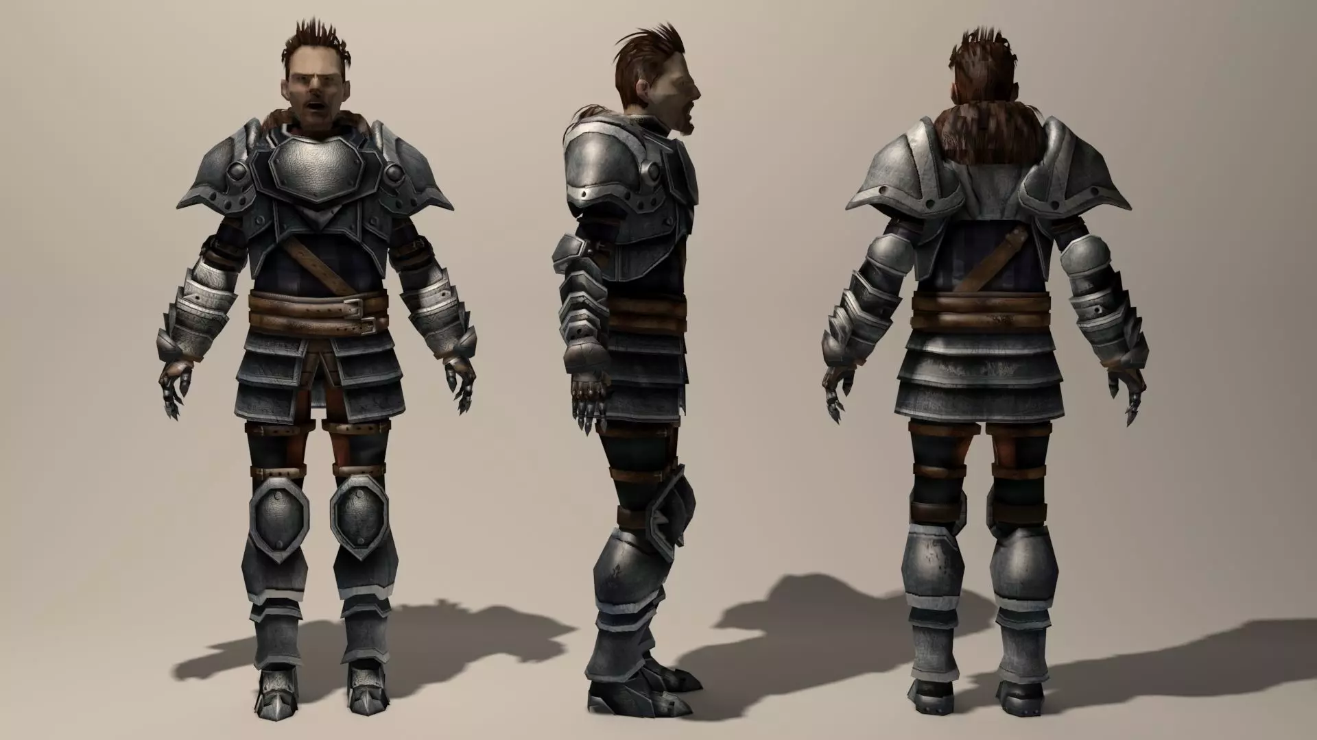 OldKnight lord of rings armor Low-poly 3D model_0