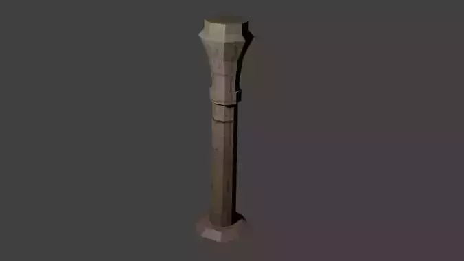 Low poly Egypt  pilar Low-poly 3D model