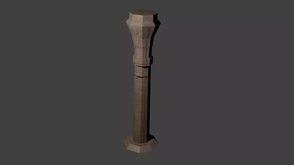 Low poly Egypt pilar Low-poly 3D model