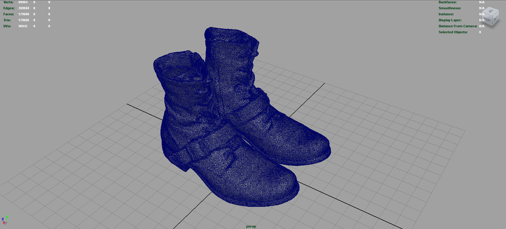 Leather Boots Low-poly 3D model_4