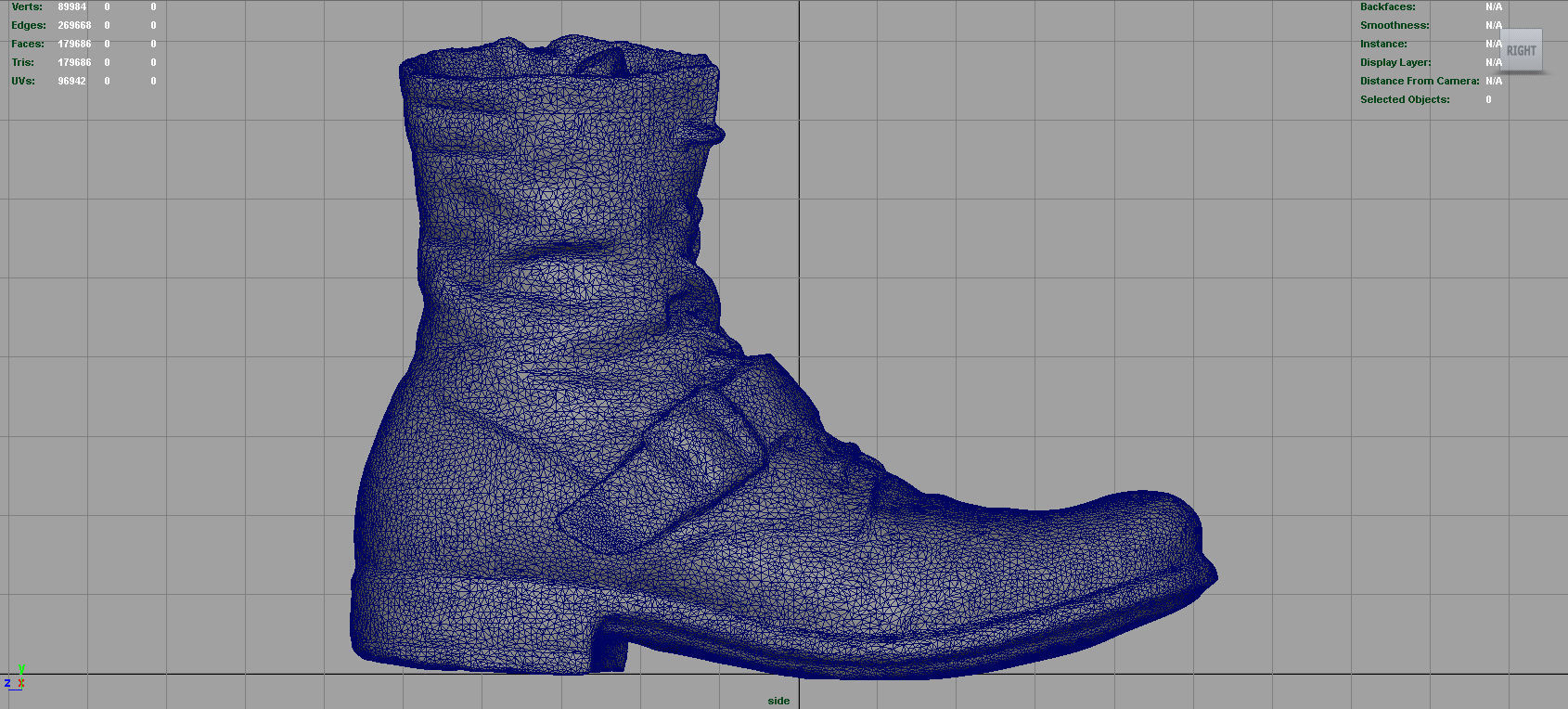Leather Boots Low-poly 3D model_11