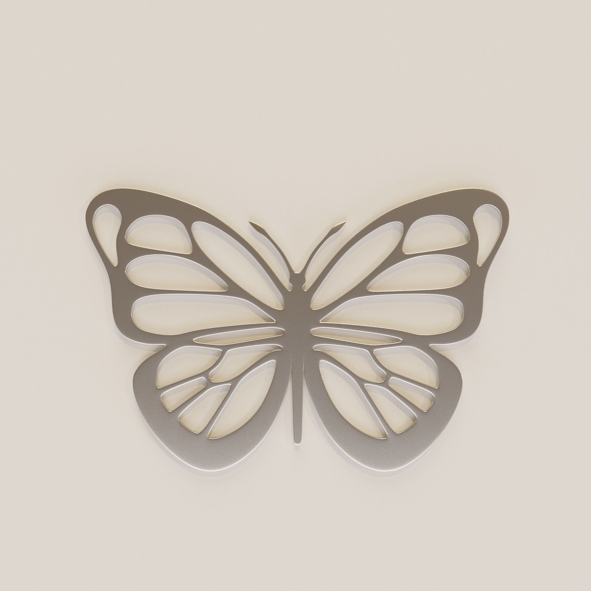 Butterfly Pendant 3D print model_1