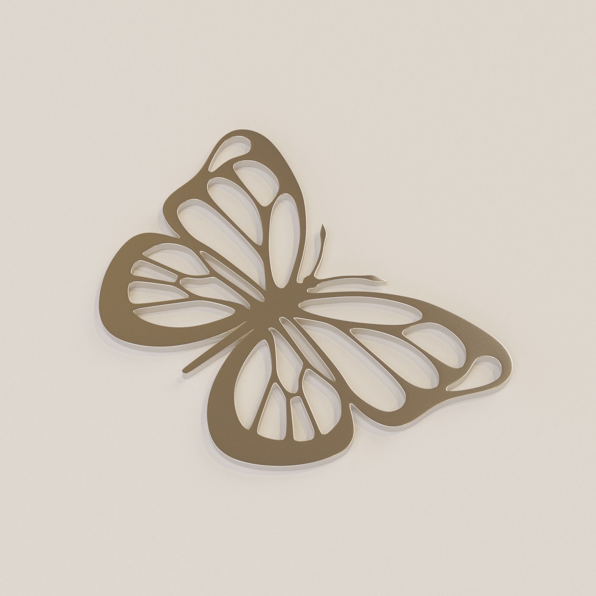 Butterfly Pendant 3D print model_3