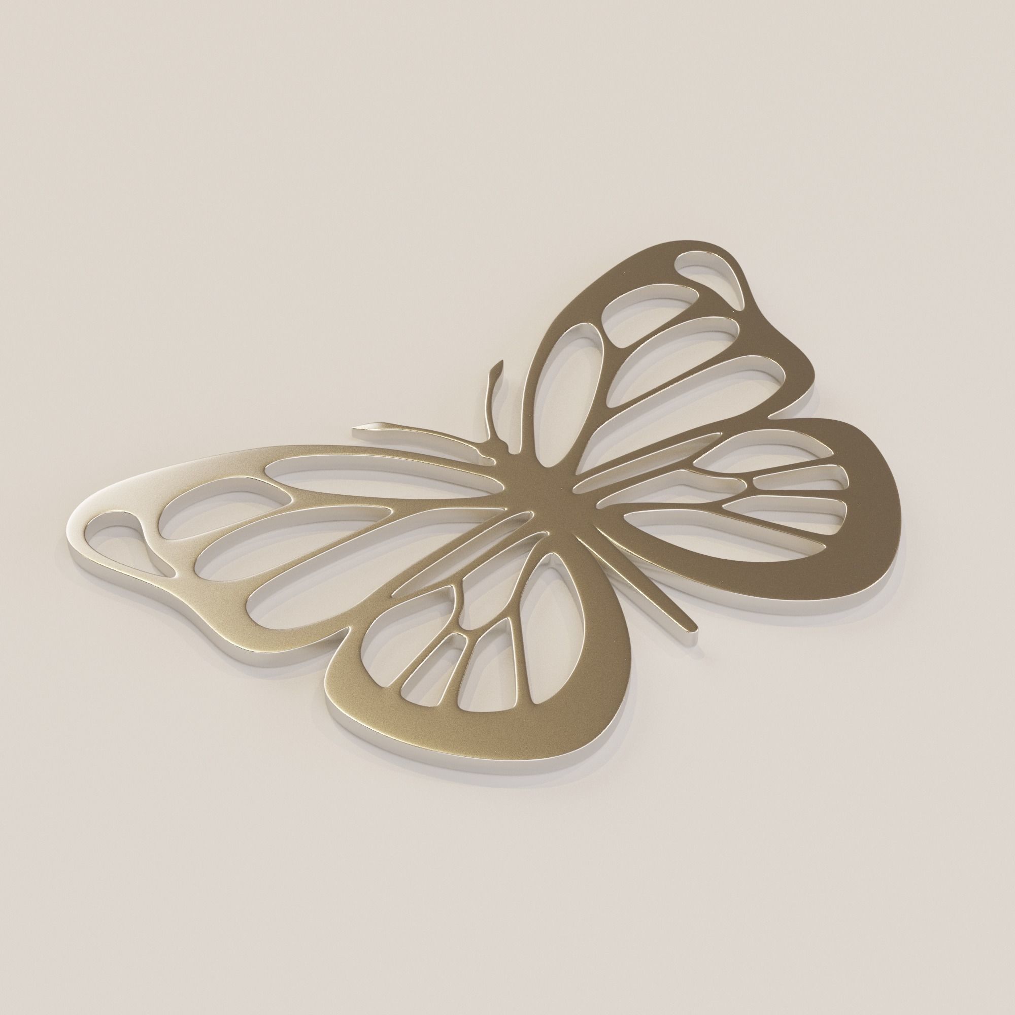 Butterfly Pendant 3D print model_2