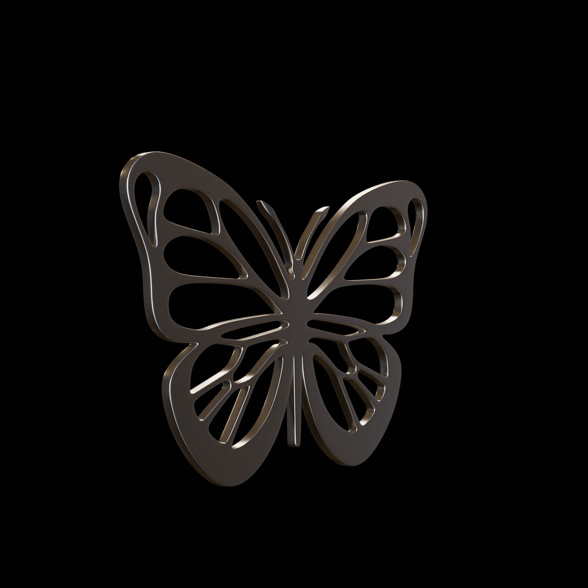Butterfly Pendant 3D print model_10