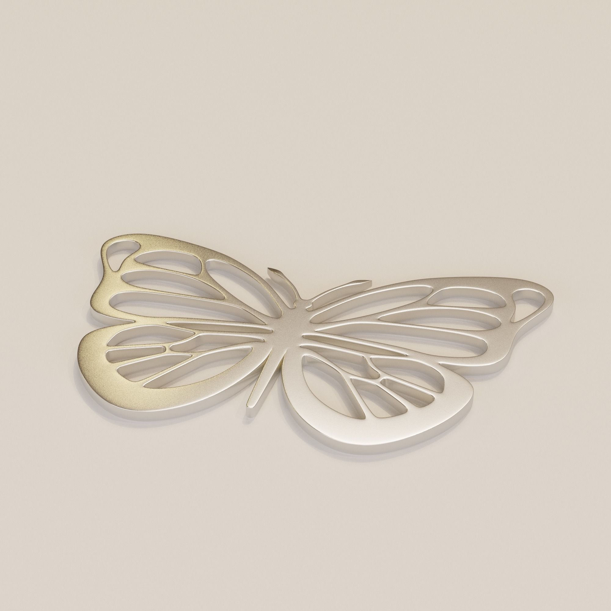 Butterfly Pendant 3D print model_4
