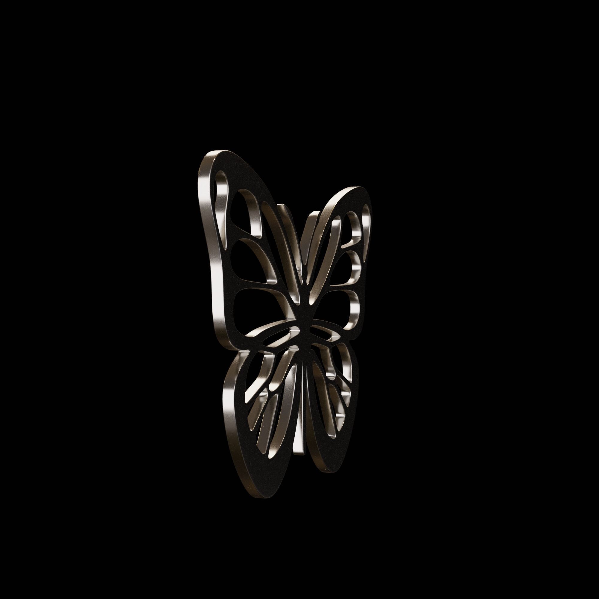 Butterfly Pendant 3D print model_9