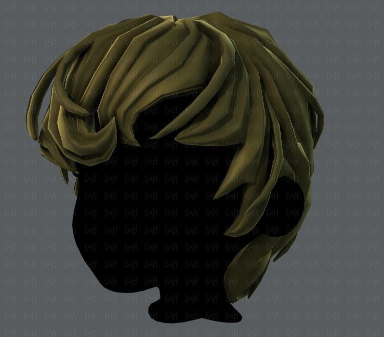 3D Hair style for boy V24 Low-poly 3D model_24