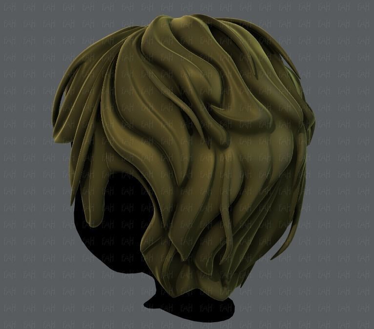 3D Hair style for boy V24 Low-poly 3D model_6