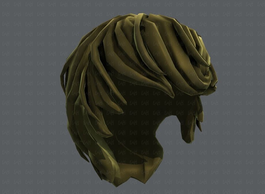 3D Hair style for boy V24 Low-poly 3D model_43