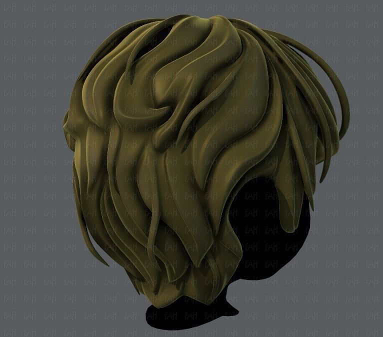 3D Hair style for boy V24 Low-poly 3D model_4