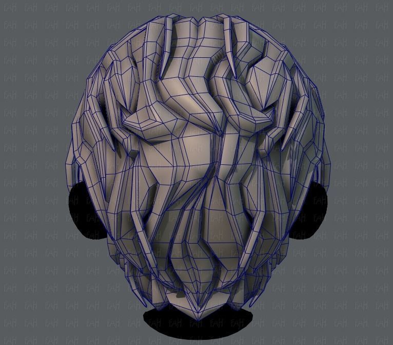 3D Hair style for boy V24 Low-poly 3D model_29