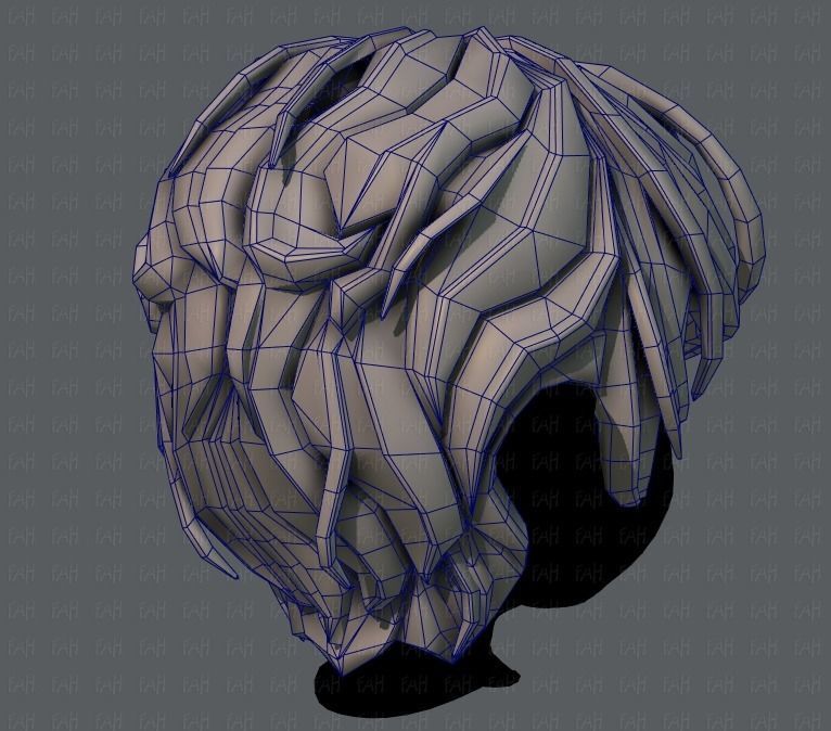 3D Hair style for boy V24 Low-poly 3D model_28