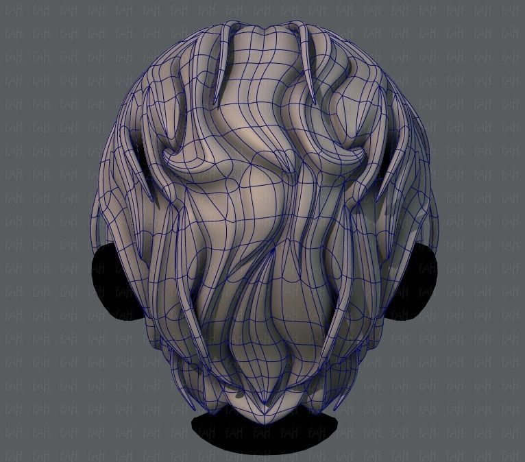 3D Hair style for boy V24 Low-poly 3D model_13