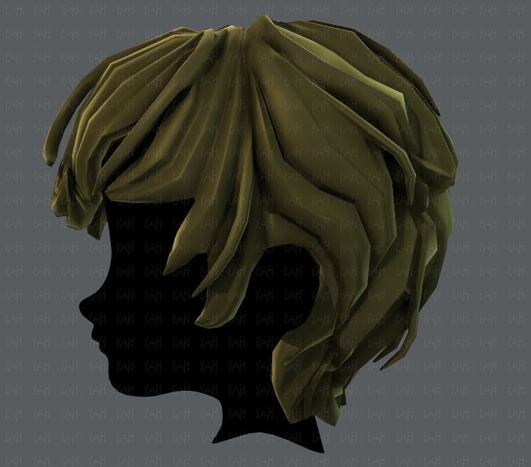3D Hair style for boy V24 Low-poly 3D model_23
