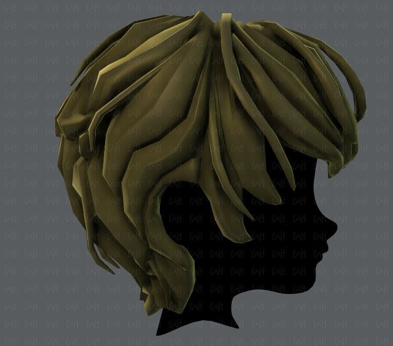 3D Hair style for boy V24 Low-poly 3D model_19