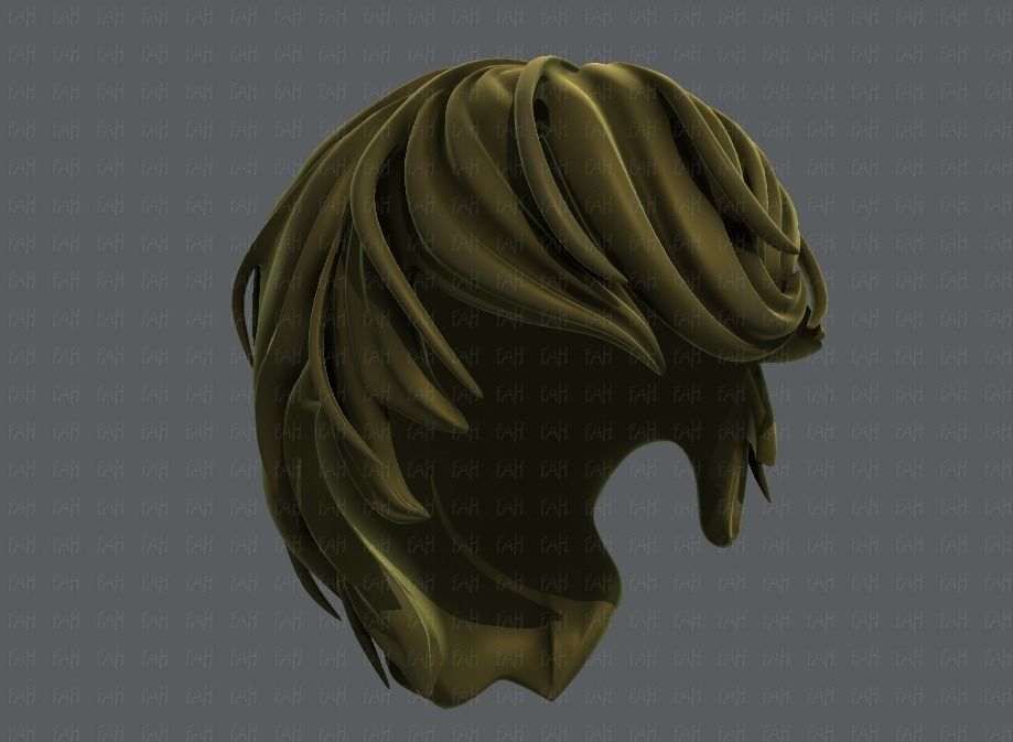 3D Hair style for boy V24 Low-poly 3D model_41