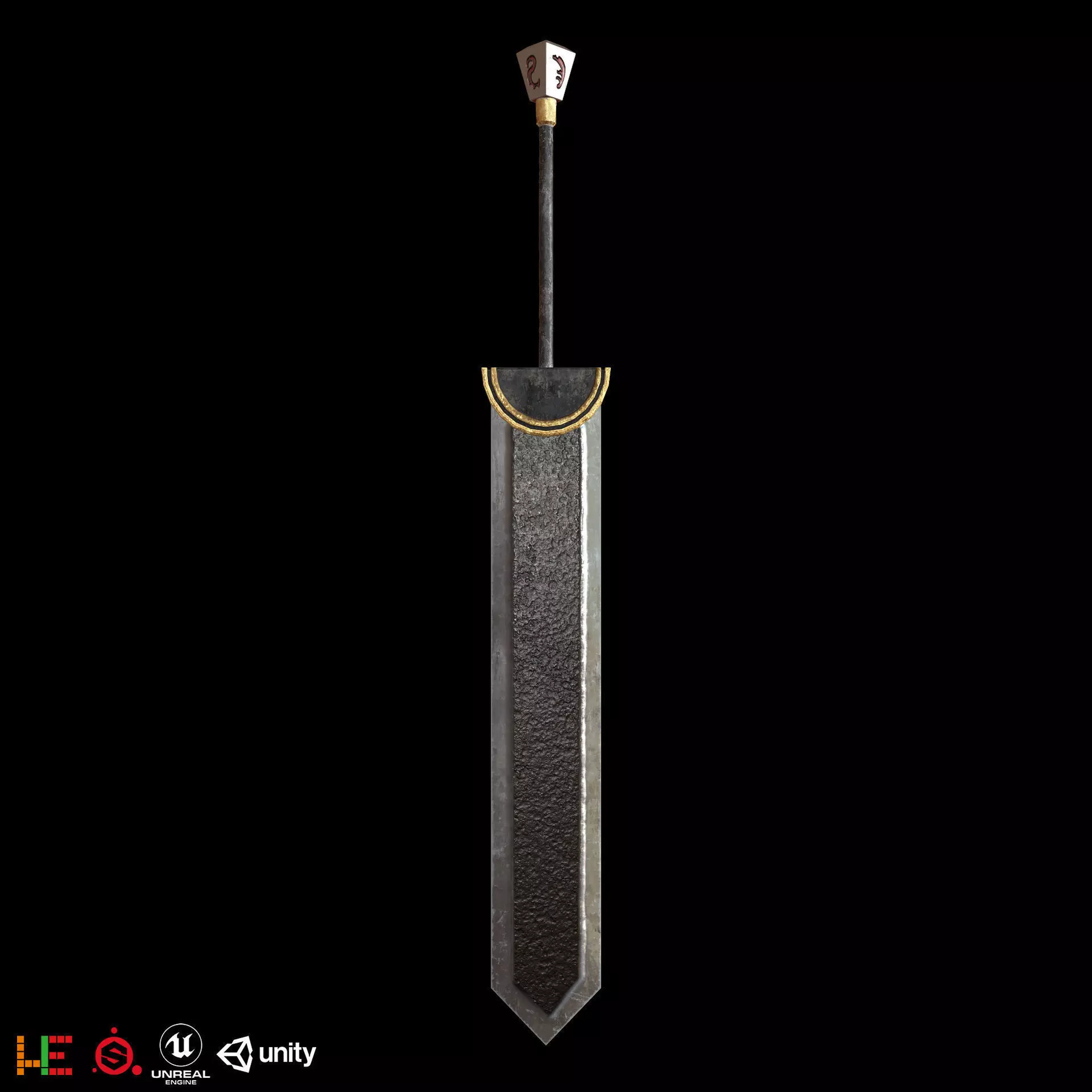 HIE Game Ready Sword N3 Free low-poly 3D model