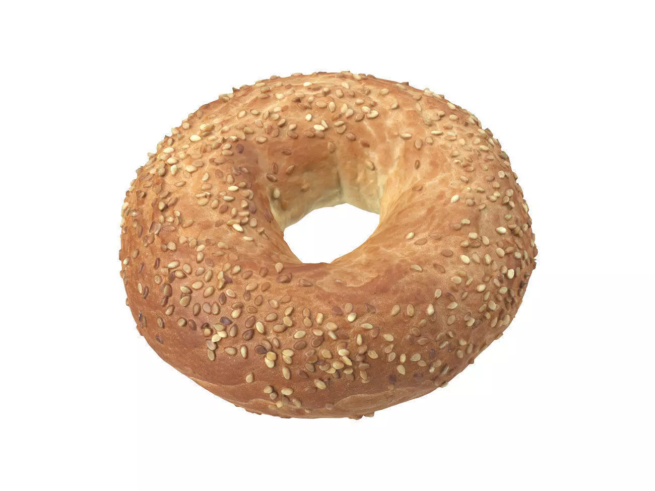 Photorealistic Sesame Seed Bagel 3D Scan 3D model_0