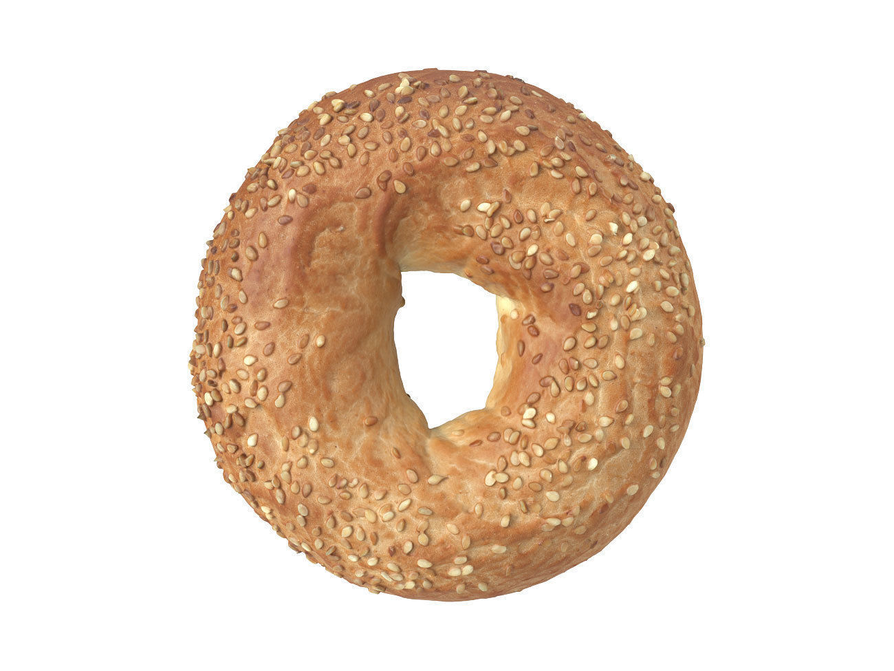 Photorealistic Sesame Seed Bagel 3D Scan 3D model_4