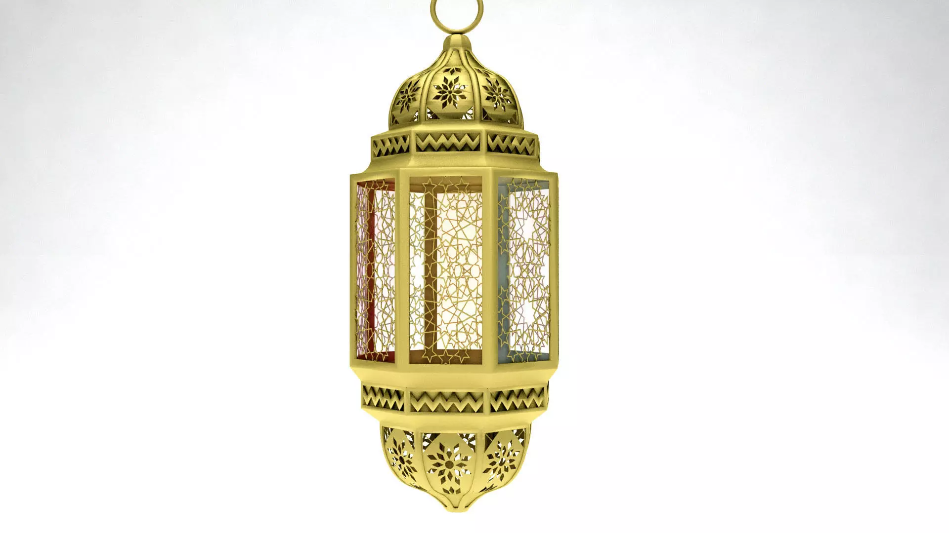 antique Islamic lighting lamp  3D model_0