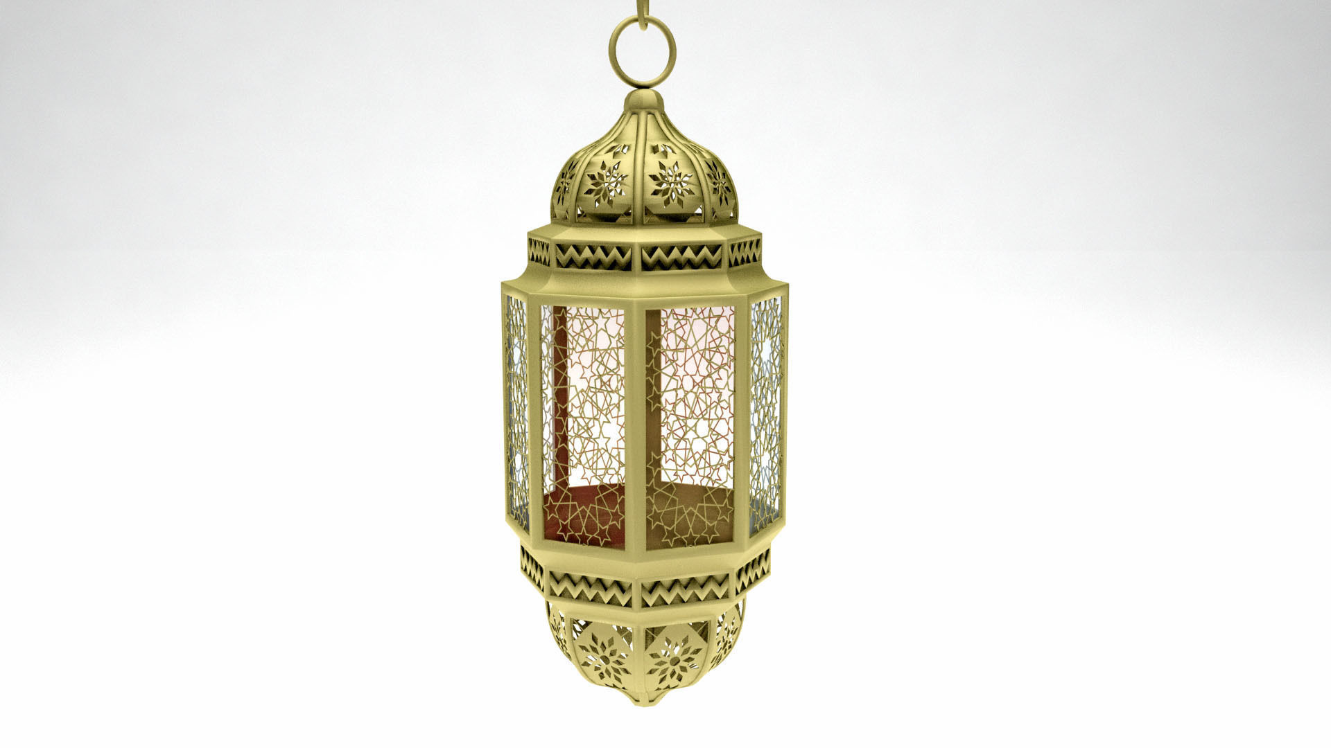 antique Islamic lighting lamp  3D model_2