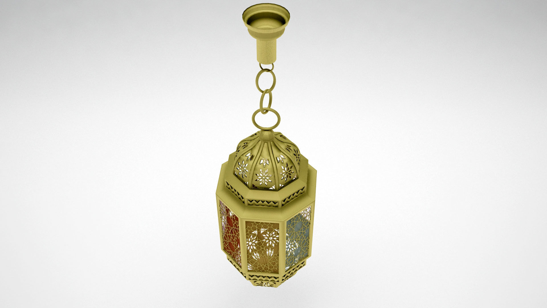 antique Islamic lighting lamp  3D model_6