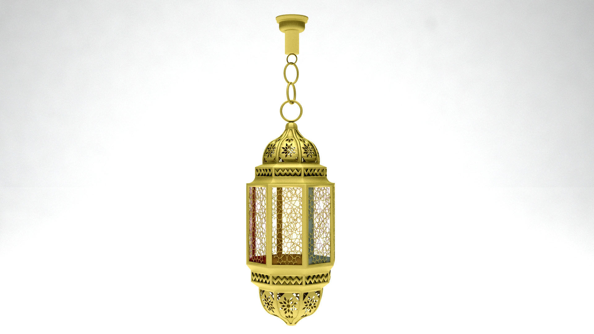 antique Islamic lighting lamp  3D model_5