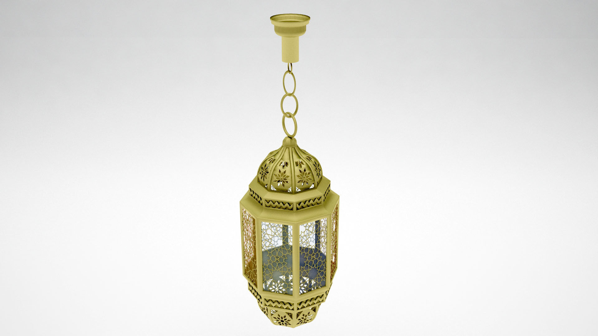 antique Islamic lighting lamp  3D model_7