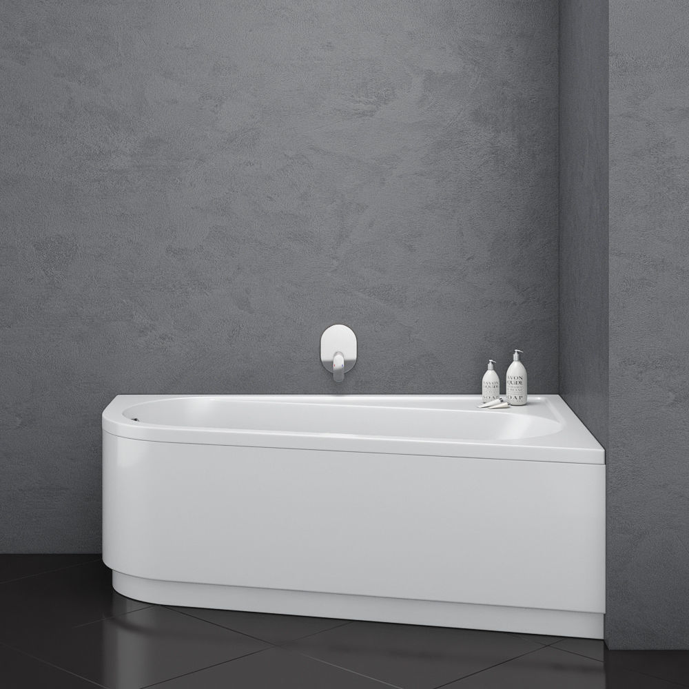 bath Ravak Chrome asymmetric 3D model_1