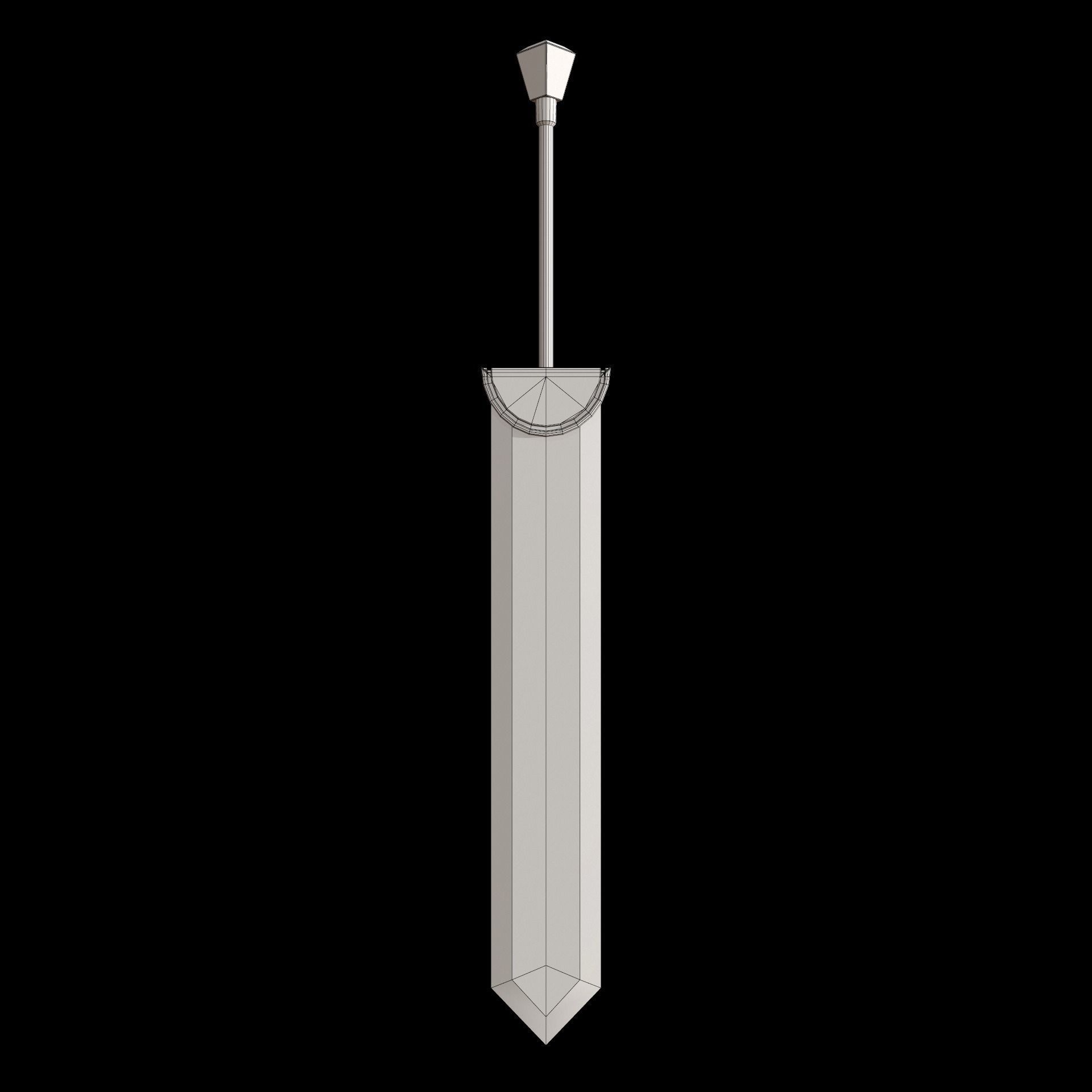 HIE Clean Sword N3 Low-poly 3D model_1