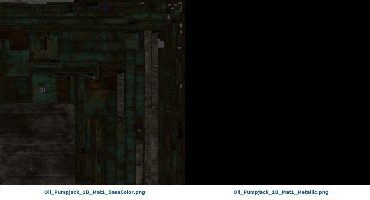 Oil Pumpjack 1B Low-poly 3D model_13