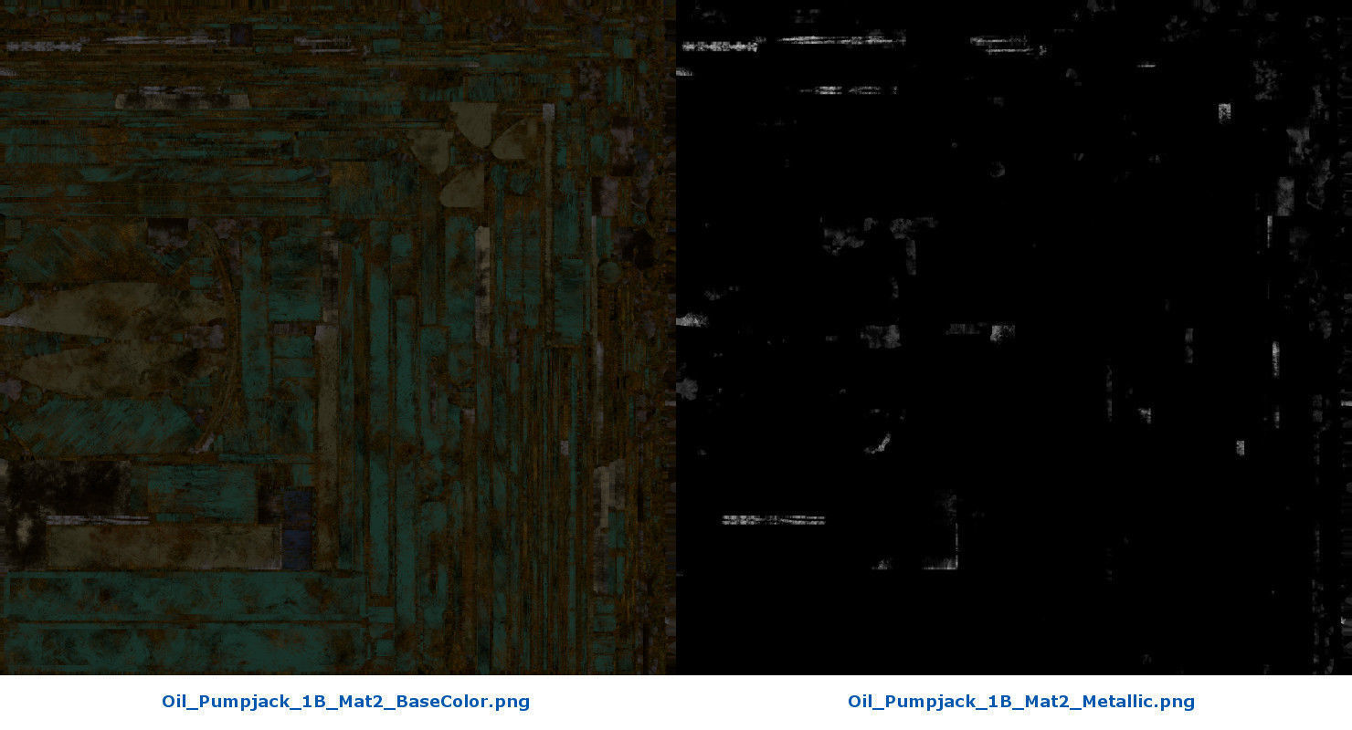 Oil Pumpjack 1B Low-poly 3D model_16