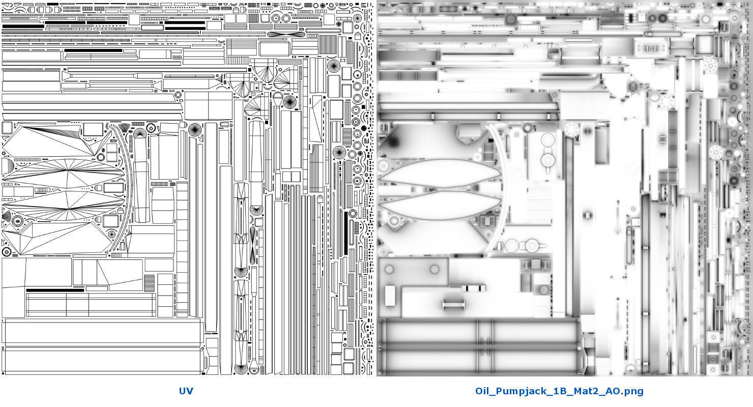 Oil Pumpjack 1B Low-poly 3D model_15