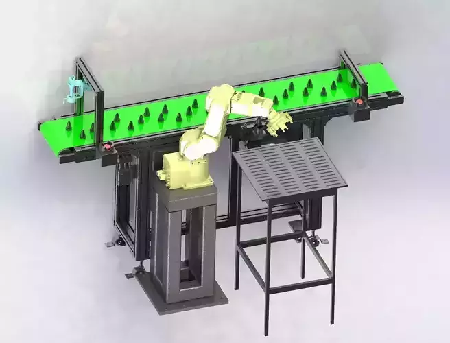 Automatic loading and unloading machine 3D model