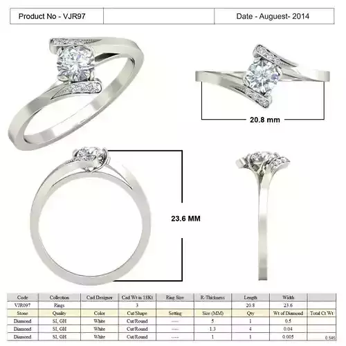 Spiral Engagement Ring With Diamonds 44