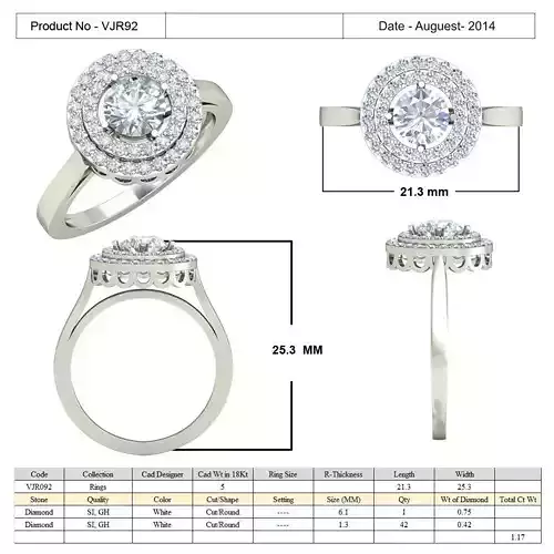 Round Halo Engagement Ring With Diamonds 38