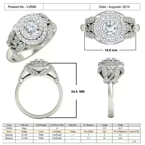 Round Halo Engagement Ring With Diamonds 41