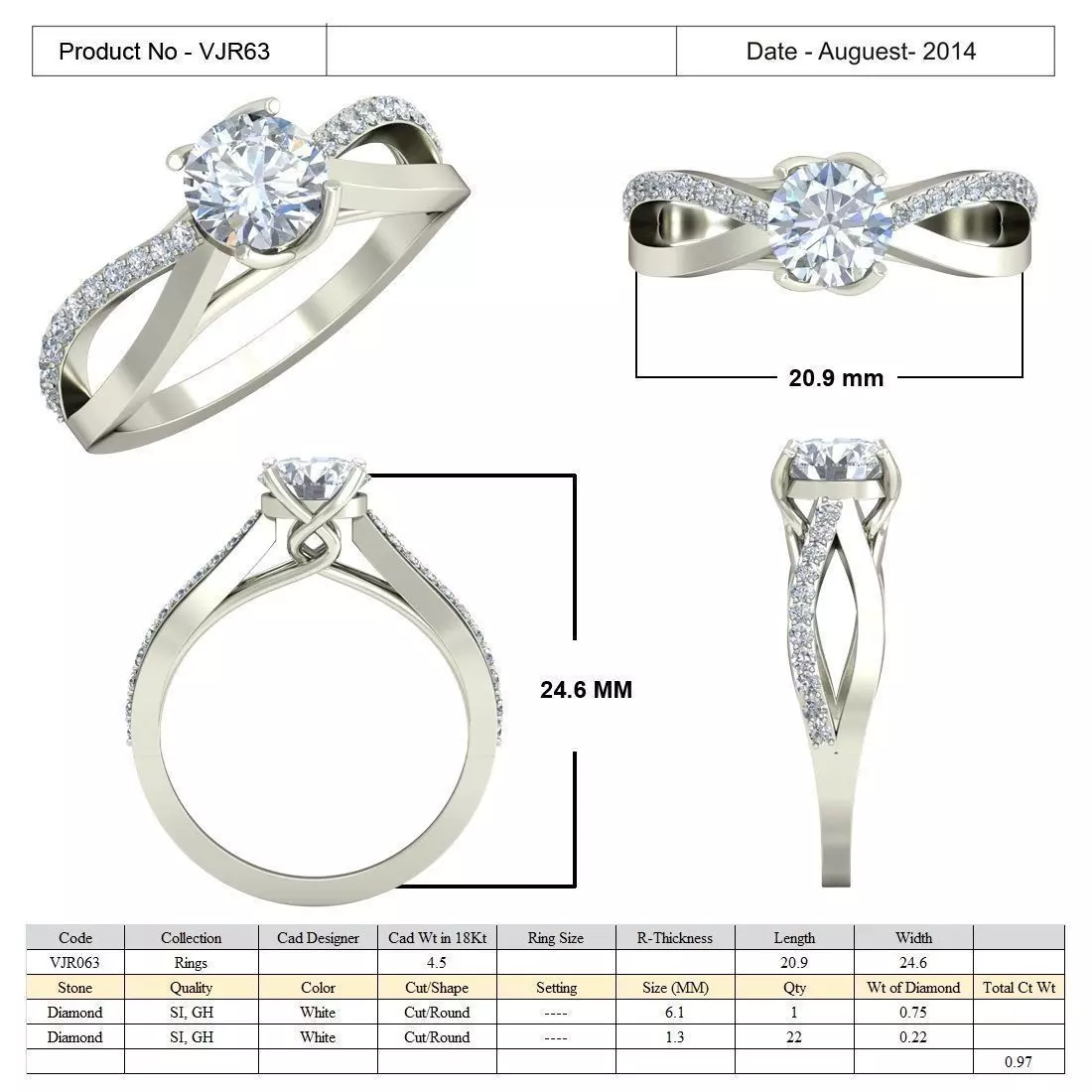 Thin Engagement Ring With Diamonds 25 3D print model_0