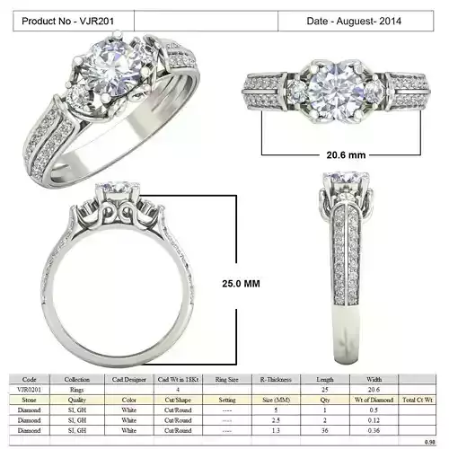 Silver Luxurious Ring With Diamonds 2