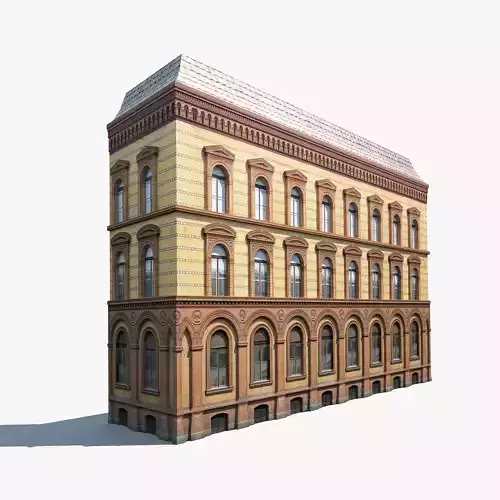 Apartment House 41 Low poly Facade