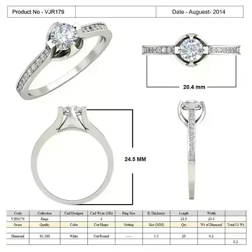 Side Stone Ring With Diamond 2