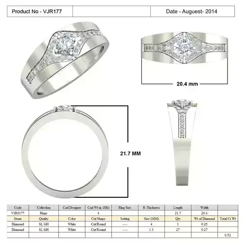 Silver Engagement Ring With Diamonds 8